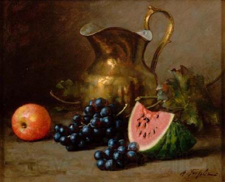 Alfred Hirv Hirv kannu ja viinamarjadega Spain oil painting art